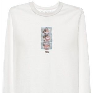 Kimoji X Vfiles white long sleeve- Kim Kardashion